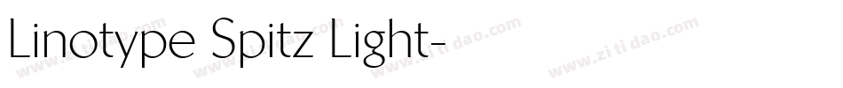 Linotype Spitz Light字体转换